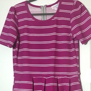 LuLaRoe pink Striped Amelia
